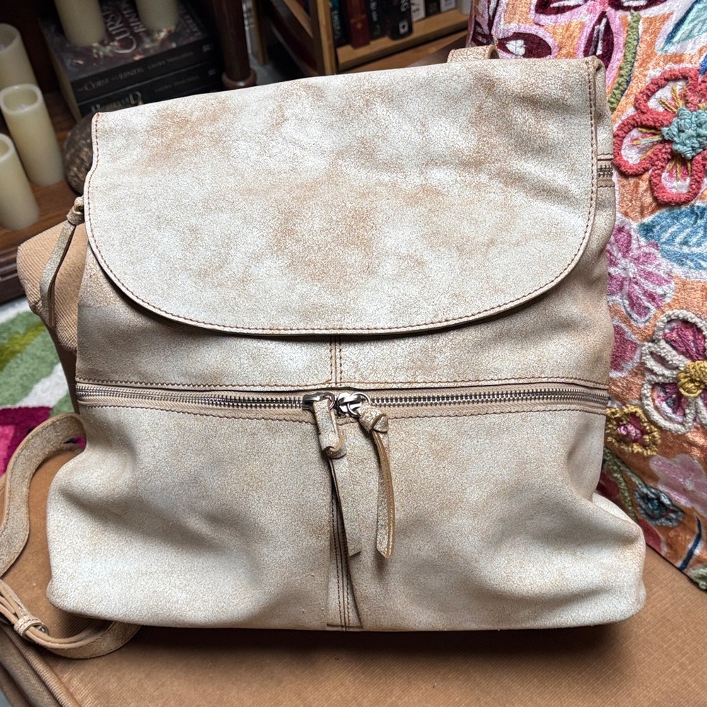 Nino BOSSI Tan Backpack leather